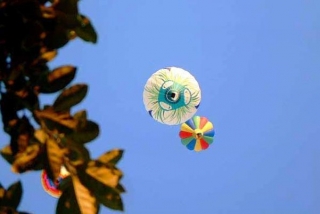  Mongolfiere viste da terra 